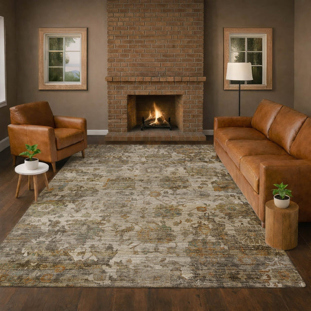 Dalyn Aristo AR7 Ivory Rug shown in a room