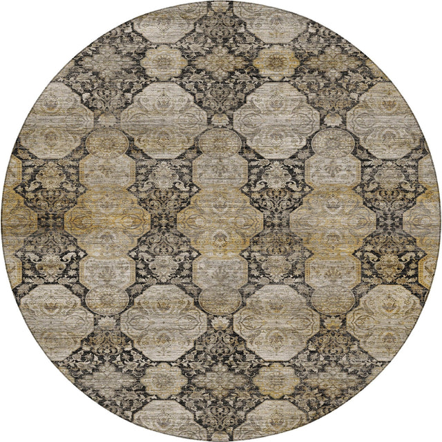 Dalyn Aristo AR8 Black Rug round rug