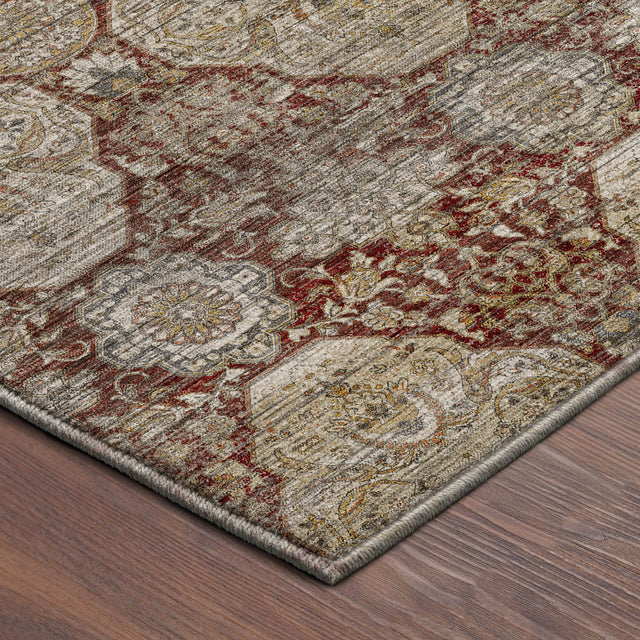 Dalyn Aristo AR8 Burgundy Rug corner detail