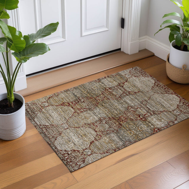 Dalyn Aristo AR8 Burgundy Rug shown in a room