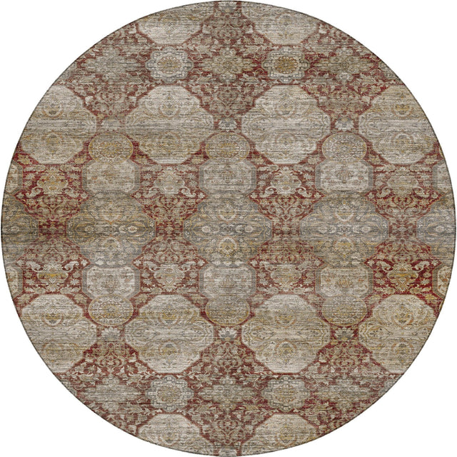 Dalyn Aristo AR8 Burgundy Rug round rug