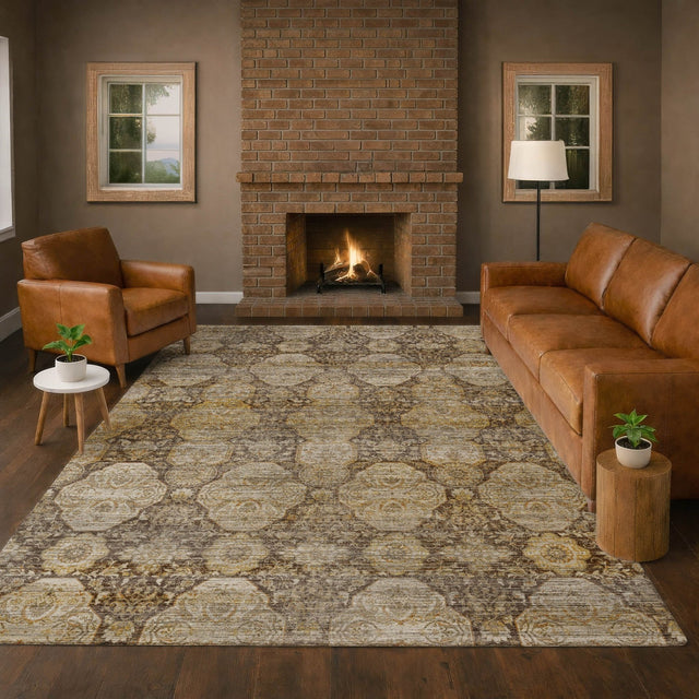 Dalyn Aristo AR8 Coffee Rug shown in a room
