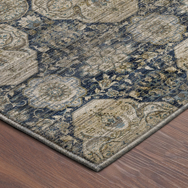 Dalyn Aristo AR8 Navy Rug corner detail