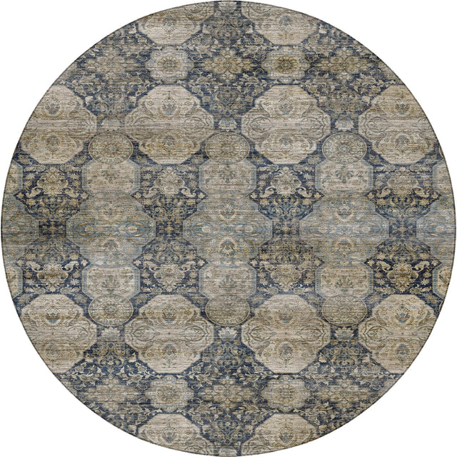 Dalyn Aristo AR8 Navy Rug round rug