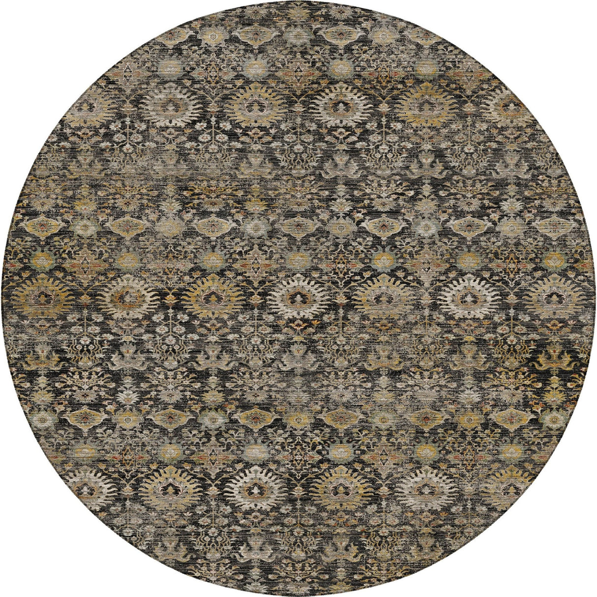 Dalyn Aristo AR9 Black Rug round rug