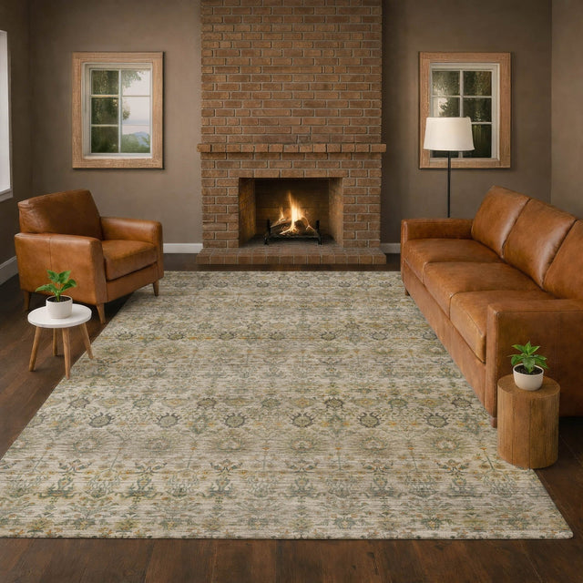 Dalyn Aristo AR9 Ivory Rug shown in a room