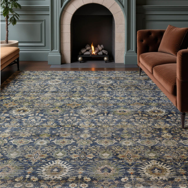 Dalyn Aristo AR9 Navy Rug shown in a room