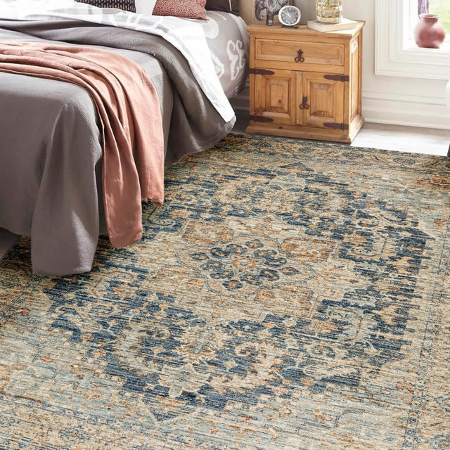 Dalyn Bergama BE3 Machine Made Traditional Blue Rug