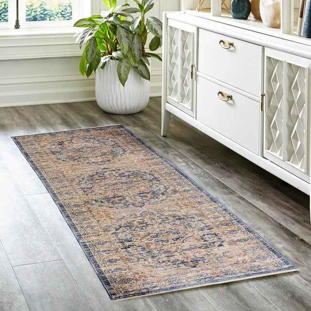 Dalyn Bergama BE3 Machine Made Traditional Blue Rug
