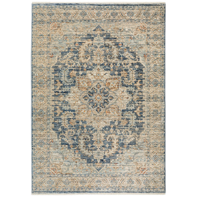 Dalyn Bergama BE3 Machine Made Traditional Blue Rug