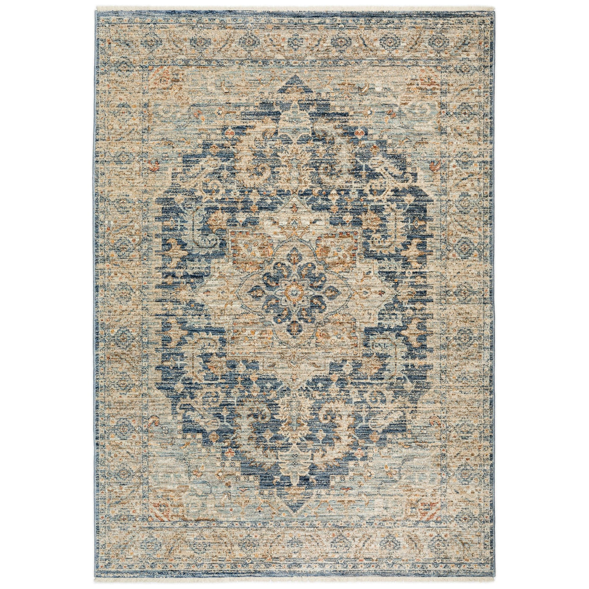 Dalyn Bergama BE3 Machine Made Traditional Blue Rug