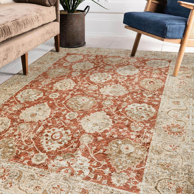 Dalyn Bergama BE6 Machine Made Traditional Red Rug