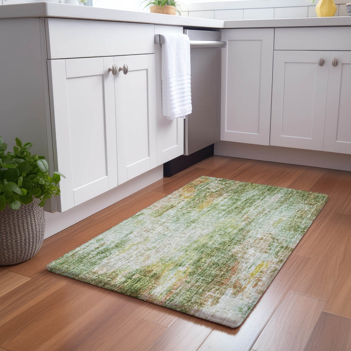Dalyn Boca BO10 Sage Rug shown in a room