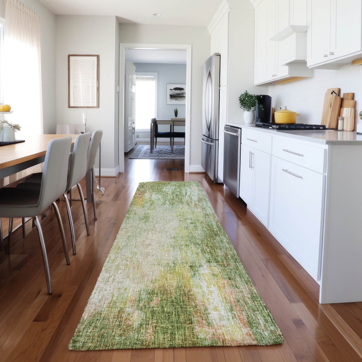 Dalyn Boca BO10 Sage Rug shown in a room