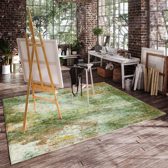 Dalyn Boca BO10 Sage Rug shown in a room