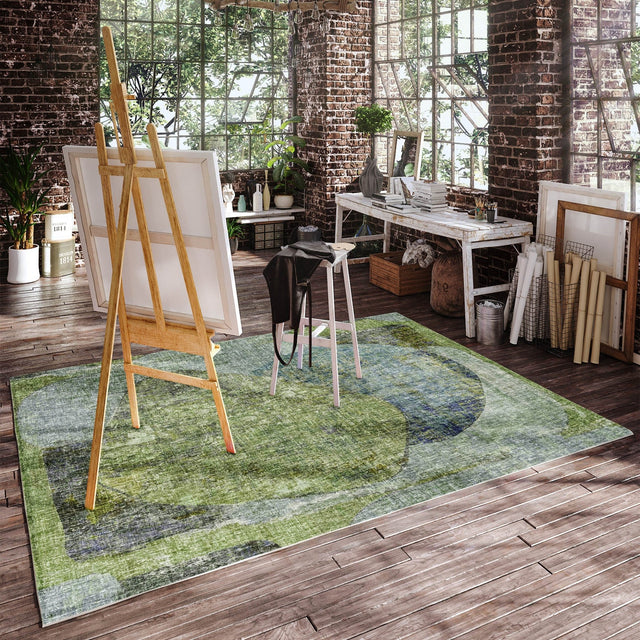 Dalyn Boca BO11 Aloe Rug shown in a room