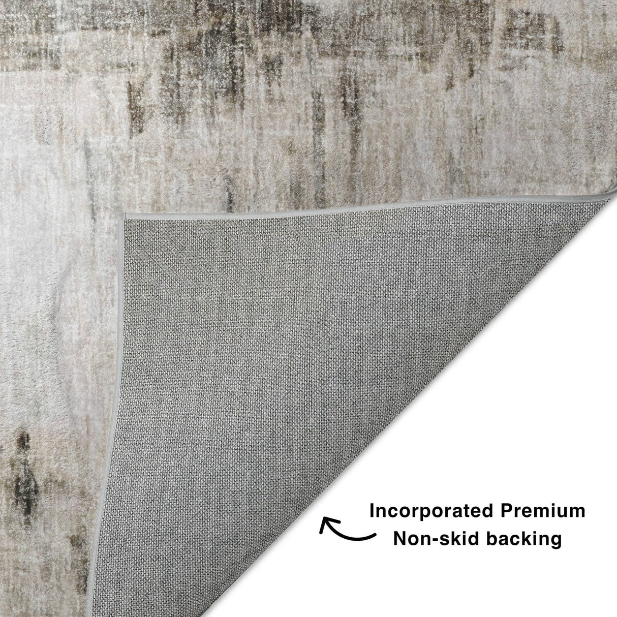 Dalyn Boca BO2 Gray Rug backing detail