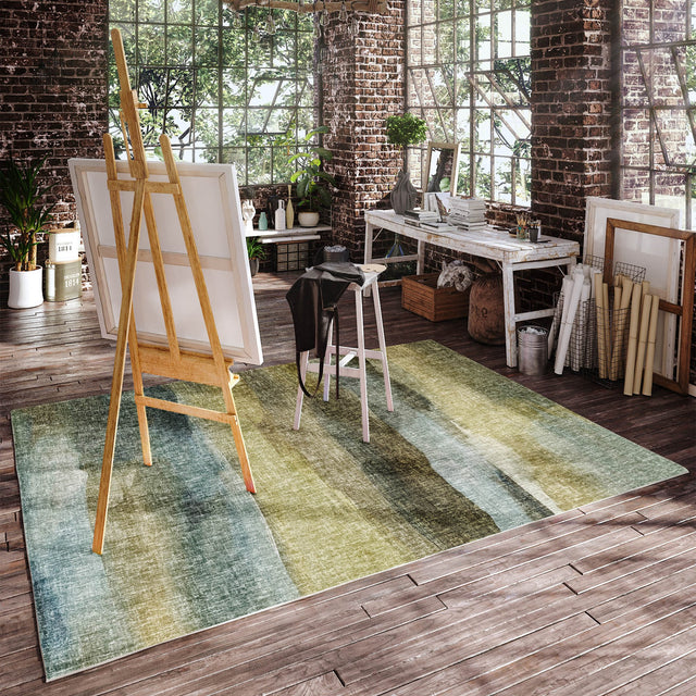 Dalyn Boca BO4 Khaki Rug shown in a room