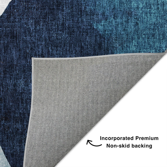 Dalyn Boca BO7 Denim Rug backing detail