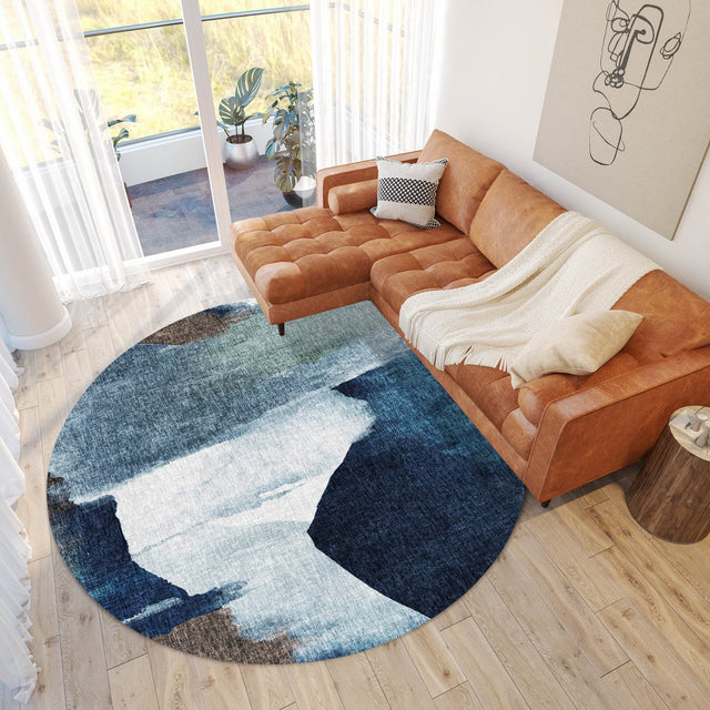 Dalyn Boca BO7 Denim Rug shown in a room