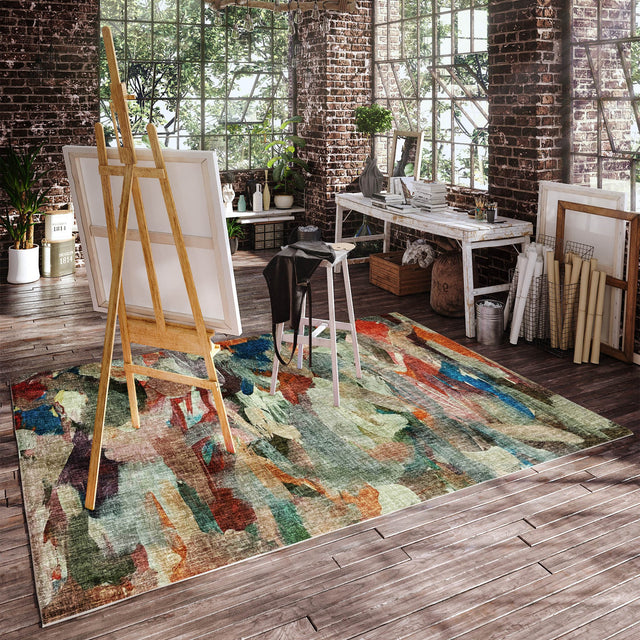 Dalyn Boca BO8 Paprika Rug shown in a room