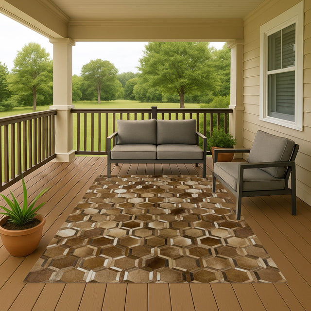 Dalyn Bozeman BM1 Brown Rug outdoor lifestyle image