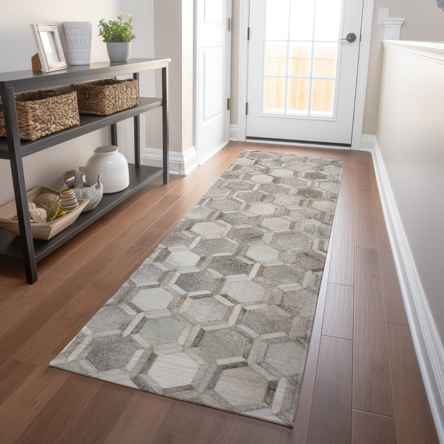 Dalyn Bozeman BM1 Gray Rug shown in a room