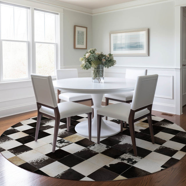 Dalyn Bozeman BM10 Black Rug shown in a room