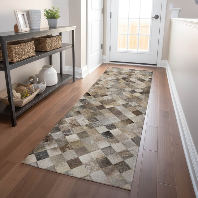 Dalyn Bozeman BM2 Gray Rug shown in a room
