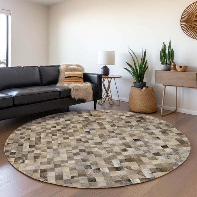 Dalyn Bozeman BM2 Gray Rug shown in a room