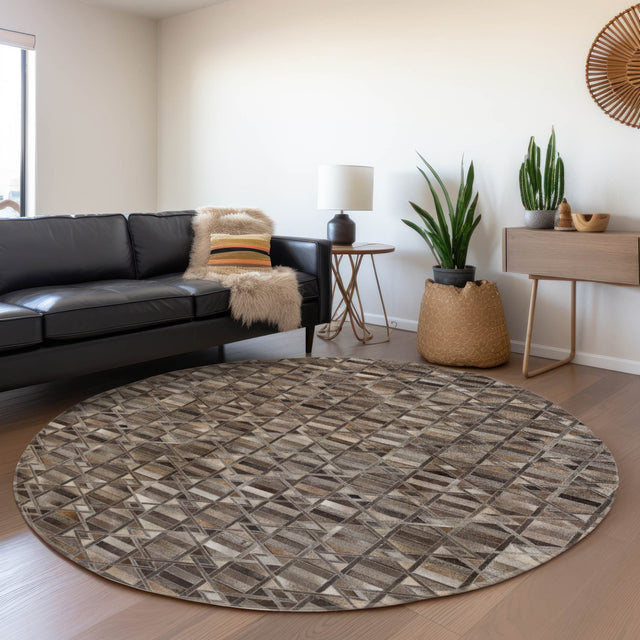 Dalyn Bozeman BM4 Gray Rug shown in a room