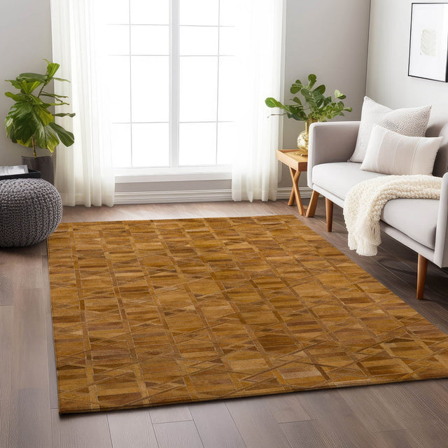 Dalyn Bozeman BM4 Rust Rug shown in a room