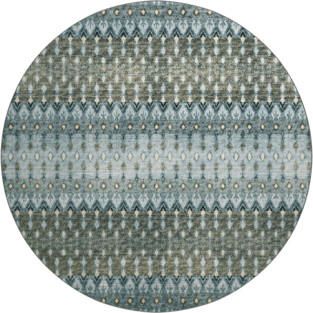 Dalyn Brisbane BR1 Mineral Blue Rug round rug
