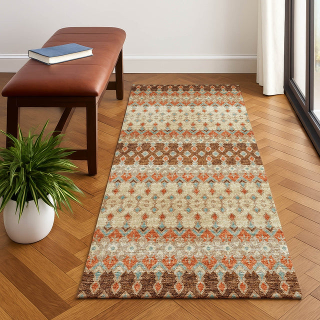 Dalyn Brisbane BR1 Mocha Rug shown in a room