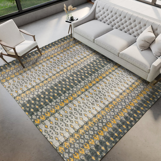 Dalyn Brisbane BR1 Pewter Rug shown in a room