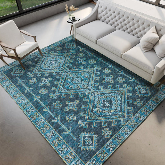 Dalyn Brisbane BR2 Navy Rug shown in a room