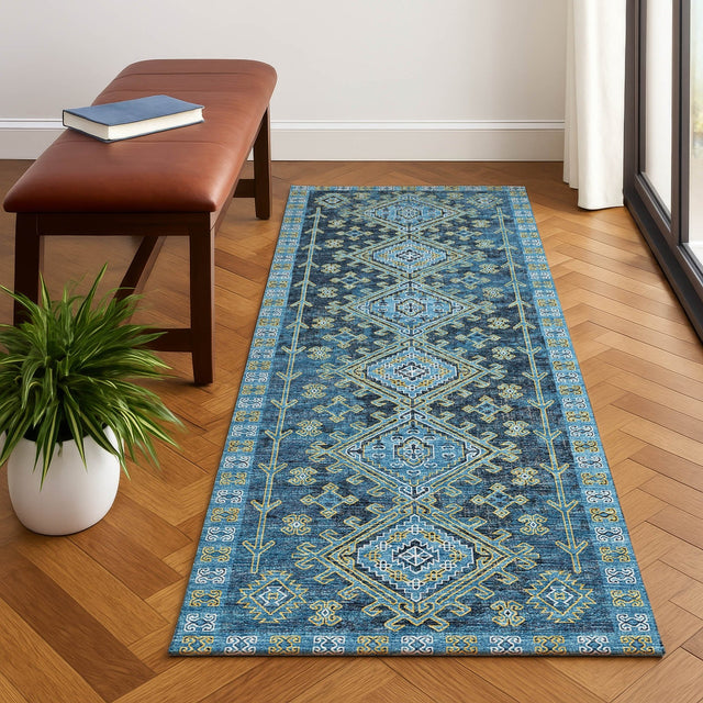 Dalyn Brisbane BR2 Navy Rug shown in a room