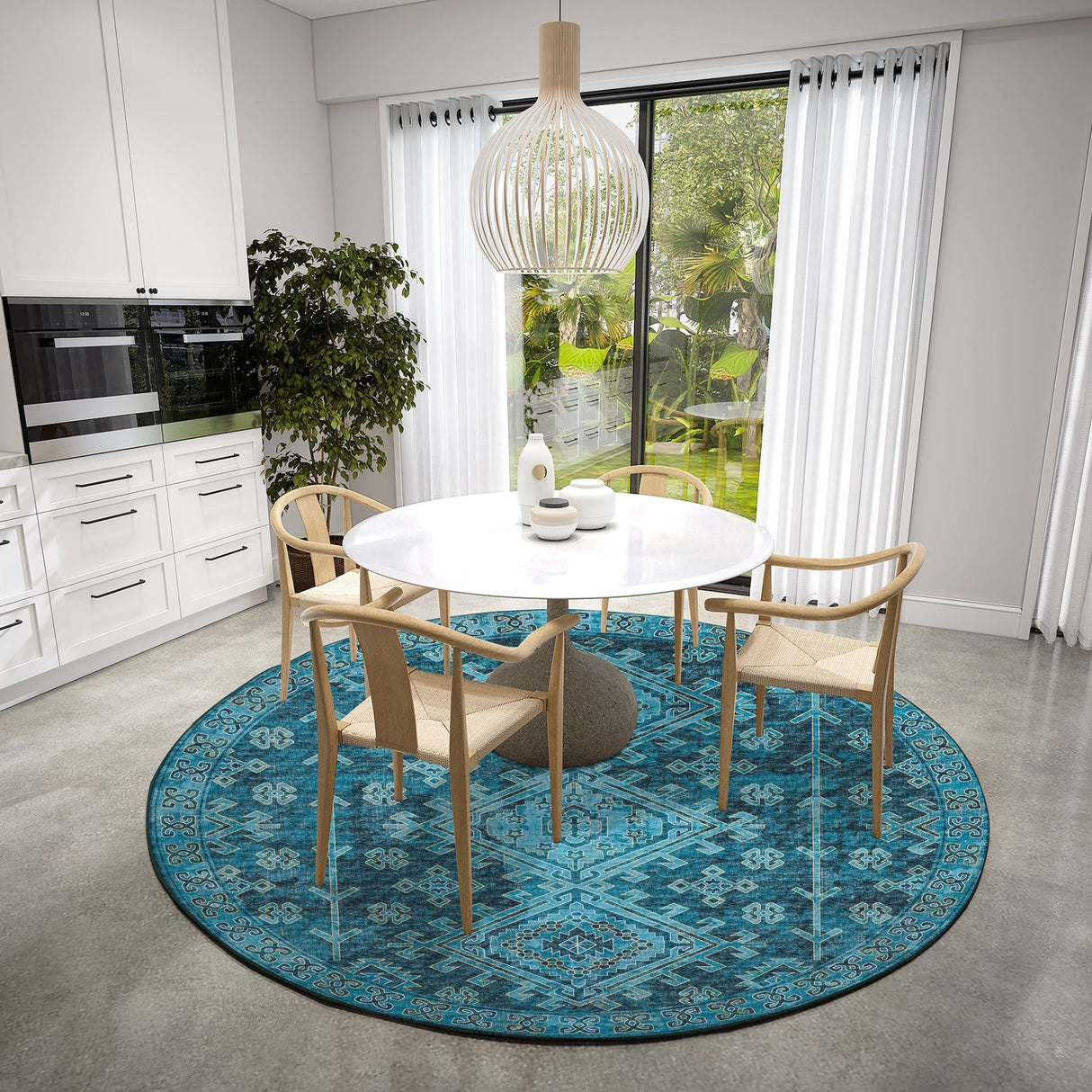 Dalyn Brisbane BR2 Navy Rug shown in a room