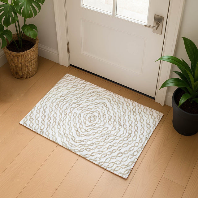 Dalyn Brisbane BR3 Ivory Rug shown in a room