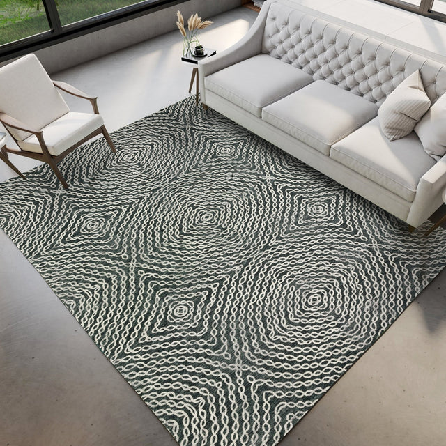 Dalyn Brisbane BR3 Midnight Rug shown in a room