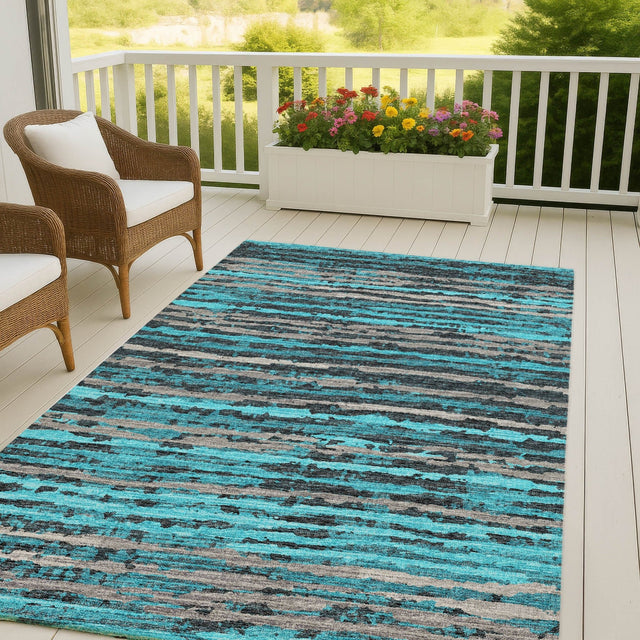 Dalyn Brisbane BR4 Teal Rug outdoor lifestyle image