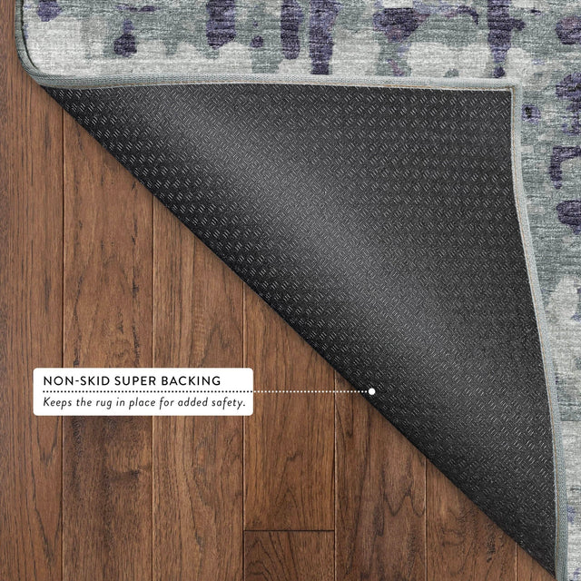 Dalyn Brisbane BR5 Eggplant Rug backing detail
