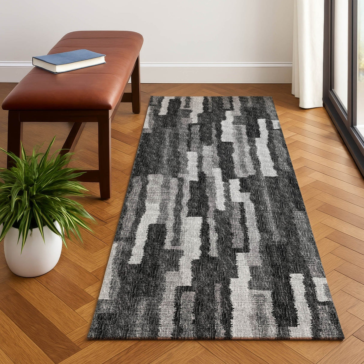 Dalyn Brisbane BR7 Midnight Rug shown in a room