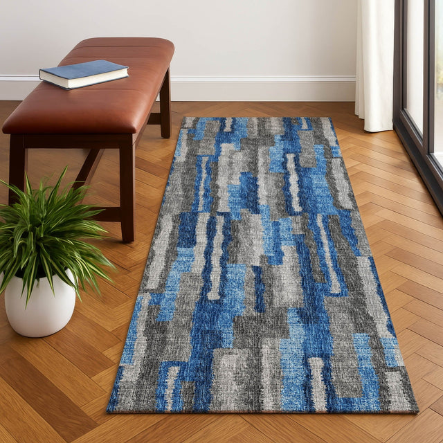 Dalyn Brisbane BR7 Navy Rug shown in a room