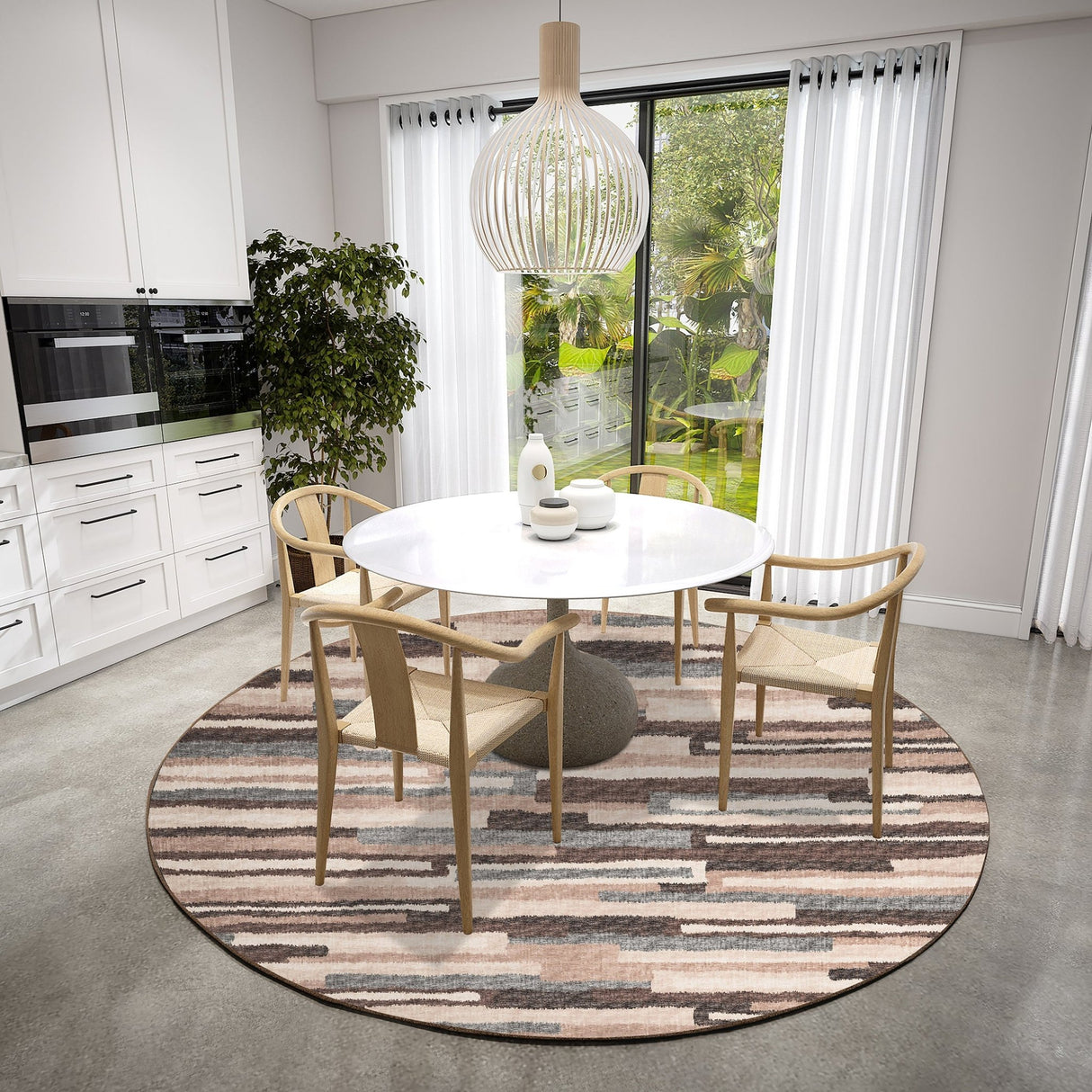 Dalyn Brisbane BR7 Sable Rug shown in a room