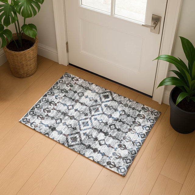 Dalyn Brisbane BR8 Silver Rug shown in a room