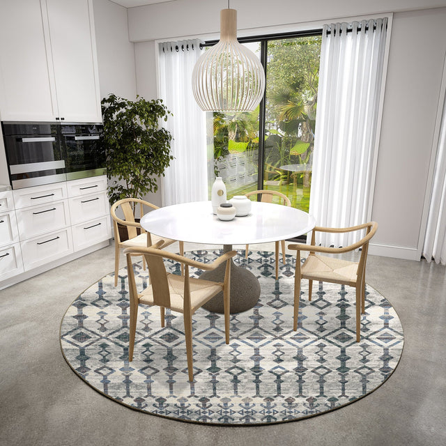 Dalyn Brisbane BR8 Silver Rug shown in a room