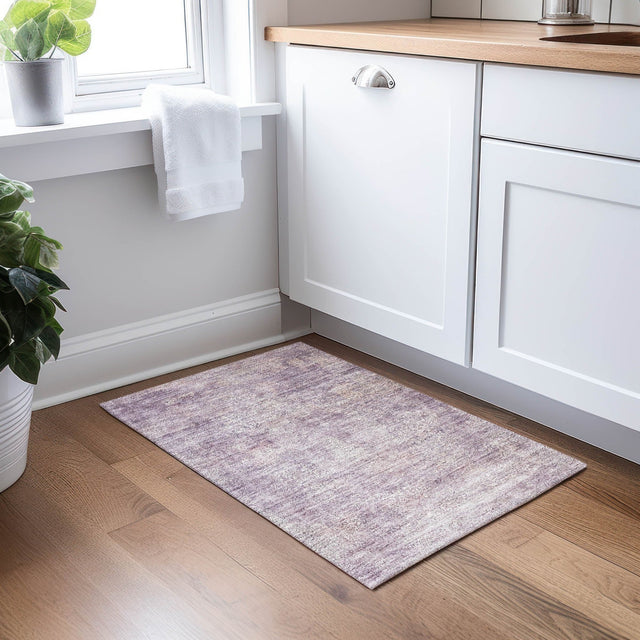 Dalyn Burano BU10 Plum Rug shown in a room