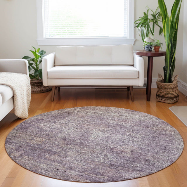 Dalyn Burano BU10 Plum Rug shown in a room