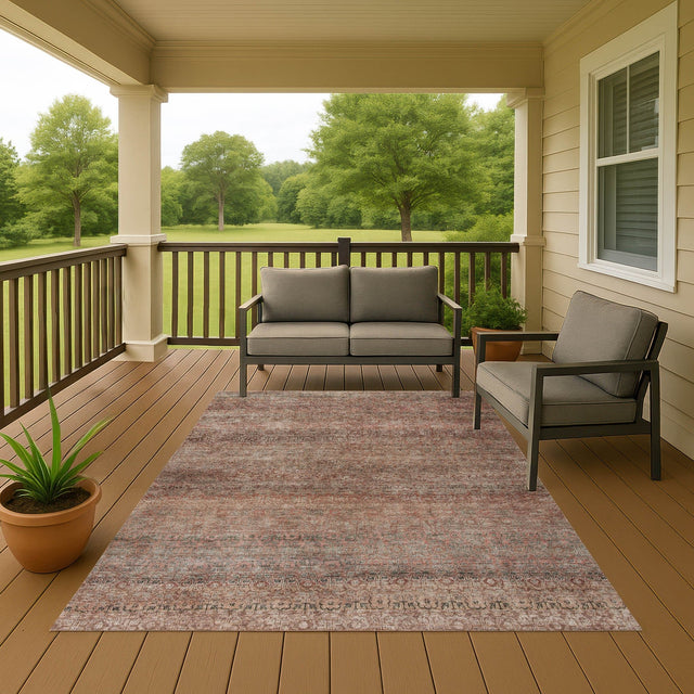 Dalyn Burano BU12 Coral Rug outdoor lifestyle image